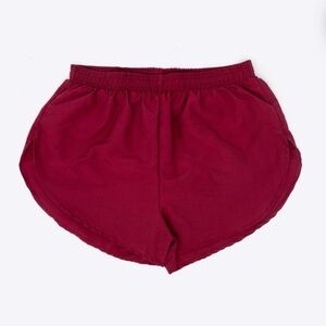 Los Angeles Apparel Burgundy Nylon Taffeta Shorts